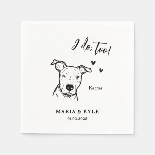 Einfach tue ich zu Zeichnend Hochzeit Serviette (Vorderseite)