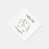 Einfach tun wir zu Hunde Katze Hochzeitstiefel Nam Serviette (Ecke)