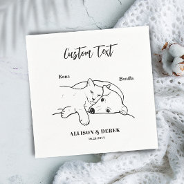 Einfach tun wir zu Hunde Katze Hochzeitstiefel Nam Serviette