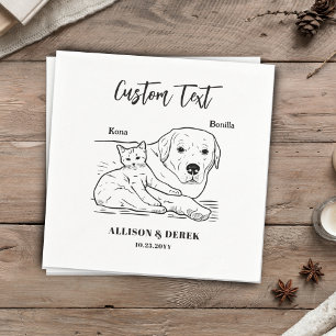 Einfach tun wir zu Hunde Katze Hochzeitstiefel Nam Serviette
