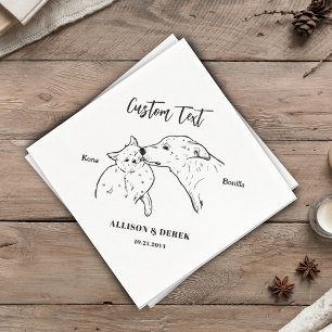 Einfach tun wir zu Hunde Katze Hochzeitstiefel Nam Serviette
