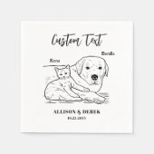 Einfach tun wir zu Hunde Katze Hochzeitstiefel Nam Serviette (Vorderseite)