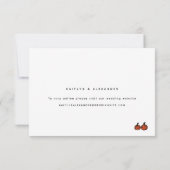einfach | Two Guest Count Wedding RSVP Karte (Rückseite)