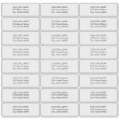 Einfach übersichtliche, transparente Rücksendeadre Aufkleber (Vorderseite)