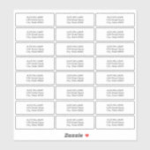 Einfach übersichtliche, transparente Rücksendeadre Aufkleber (Blatt)