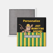 Einfach um den Affen herumspielen Magnet (Vorderseite/Rückseite)