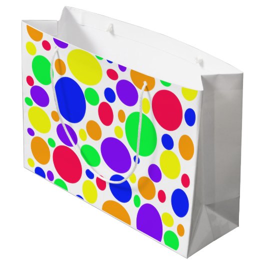 Einfach umwerfende SPOTS Große Geschenktüte (Rückseite Schrägansicht)