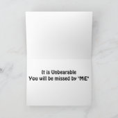 "EINFACH UNBEARBAR" VERLASSEND / ICH WERDE DICH FE KARTE (Innenseite)