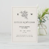 Einfach und afforable Rustic Wedding Einladungen (Stehend Vorderseite)