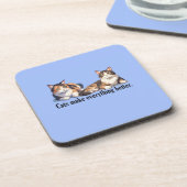 Einfach und ansprechend Katzenthema harter Kunstst Getränkeuntersetzer (Linke Seite)