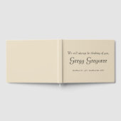 Einfach und anständig Beileid Gästebuch (Voll)