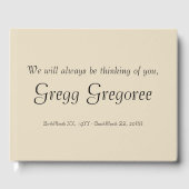 Einfach und anständig Beileid Gästebuch (Vorderseite)