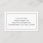 Einfach und Beruflich, mit drei Linien-Border Visitenkarte (Rückseite)