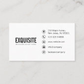 Einfach und Beruflich mit Icons Visitenkarte (Rückseite)