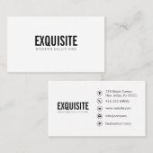 Einfach und Beruflich mit Icons Visitenkarte (Vorne/Hinten)