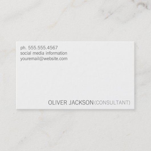 Einfach und Beruflich sauber Visitenkarte (Vorderseite)