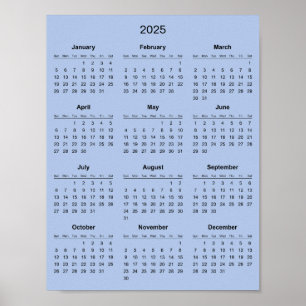Einfach und doch Elegant 2025 Kalender Poster