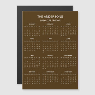 Einfach und doch elegant: 2026-Kalender Magnet