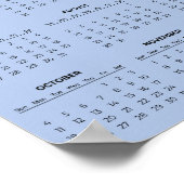 Einfach und doch elegant: Kalender 2026 | Poster (Ecke)