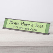 Einfach und einfach "Bitte setzen Sie sich!" Schreibtischnamensplakette (Vorderseite )