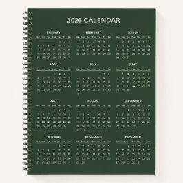 Einfach und Elegant 2026 Kalender | Notizblock