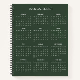 Einfach und Elegant 2026 Kalender Notizblock