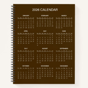 Einfach und Elegant 2026 Kalender Notizblock