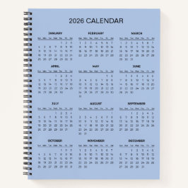 Einfach und Elegant 2026 Kalender | Notizblock