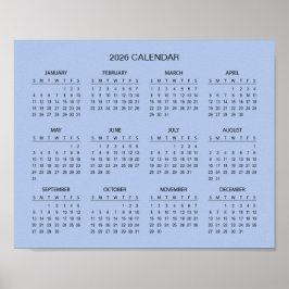Einfach und Elegant 2026 Kalender |  Poster