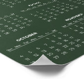 Einfach und Elegant 2026 Kalender |  Poster (Ecke)