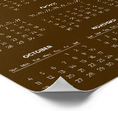 Einfach und Elegant 2026 Kalender |  Poster (Ecke)