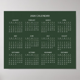 Einfach und Elegant 2026 Kalender | Poster