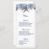 Einfach und elegant bläulich | Hochzeitsmenü (Vorne/Hinten)