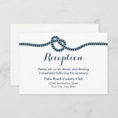 Einfach und elegant die Rezeption für Hochzeiten d Begleitkarte (Vorne/Hinten)