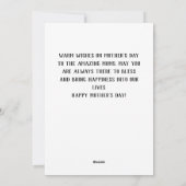 Einfach und elegant | Erstgeburtenschenk Feiertagskarte (Rückseite)