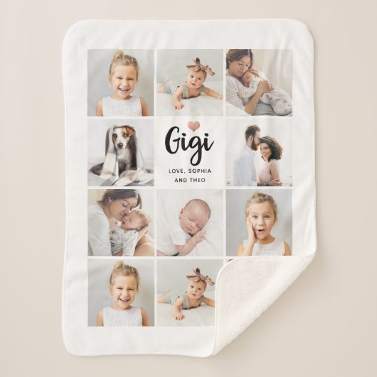 Einfach und elegant | Foto Collage and Heart for G Sherpadecke (Vorderseite)