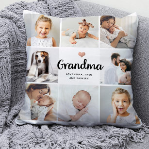 Einfach und elegant   Foto-Collage für Oma Kissen