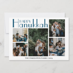 Einfach und elegant   Hanukkah, Familie 3 Foto Feiertagskarte
