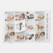 Einfach und elegant | Heart Foto Collage für Nana Geschirrtuch (Horizontal)