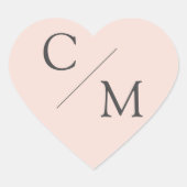 Einfach und elegant Herz-Aufkleber (Vorderseite)