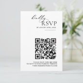 Einfach und elegant Minimalistisch RSVP Karte (Stehend Vorderseite)