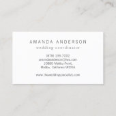 Einfach und elegant Minimalistisch | Visitenkarte (Rückseite)