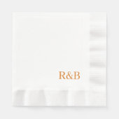 Einfach und elegant Mit Monogramm Serviette (Vorderseite)