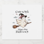 Einfach und elegant Niedlich Hexe erstes Halloween Bierflaschenetikett (Einzelnes Label)