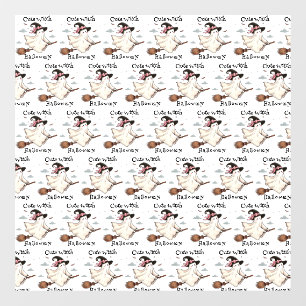 Einfach und elegant Niedlich Hexe erstes Halloween Fensteraufkleber