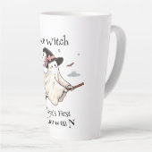 Einfach und elegant Niedlich Hexe erstes Halloween Milchtasse (Rechte Ecke)