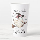 Einfach und elegant Niedlich Hexe erstes Halloween Milchtasse (Vorderseite)