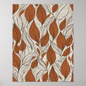Einfach und elegant: "Rustikale Herbstleaves" Poster (Vorne)