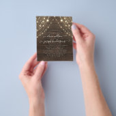 Einfach und elegant Rustikales Holz Licht Hochzeit Flyer (Gruppe)