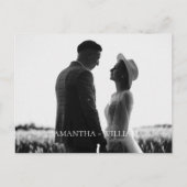 Einfach und elegant Save the Date Postkarte (Vorderseite)